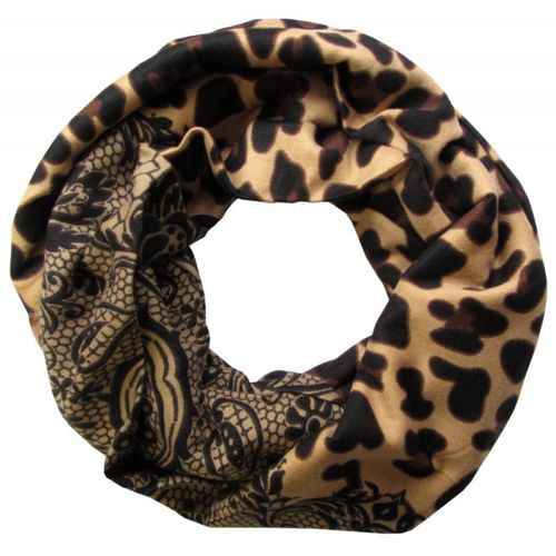 warmer Paisley Leopard Loop Schal braun