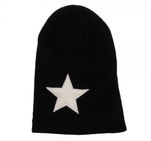 Beanie Mütze mit weißem Stern